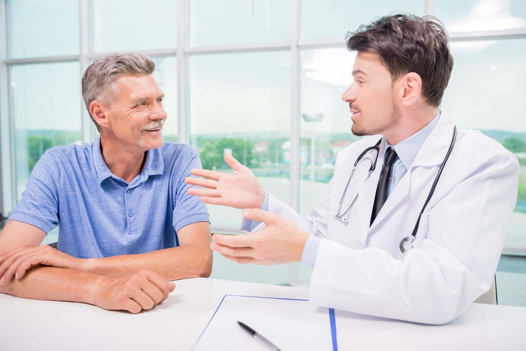 prostatitis patient at a specialist appointment