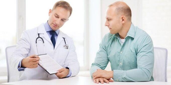 doctor prescribes medication for prostatitis