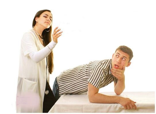 Cure male disease with massage.